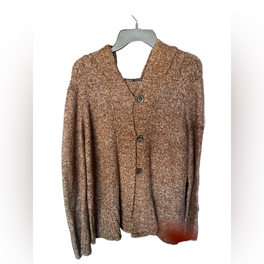 Daisy Fuentes 1x brown cardigan
